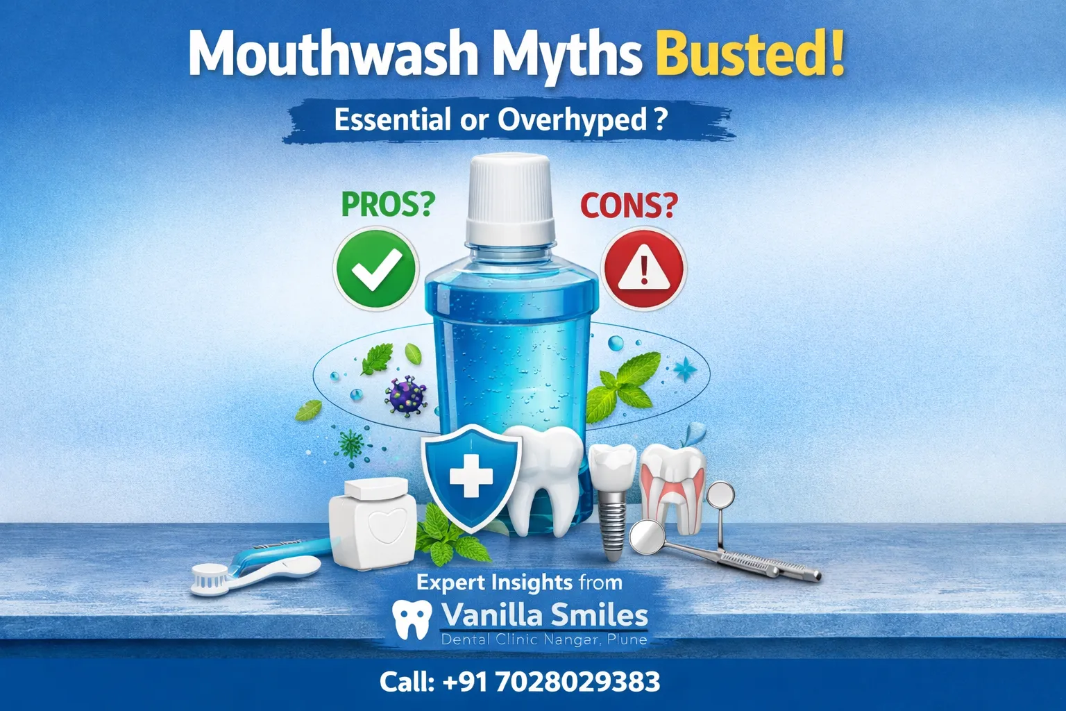 Mouthwash Myths Busted: Essential or Overhyped? Insights from Vanilla Smiles Dental Clinic