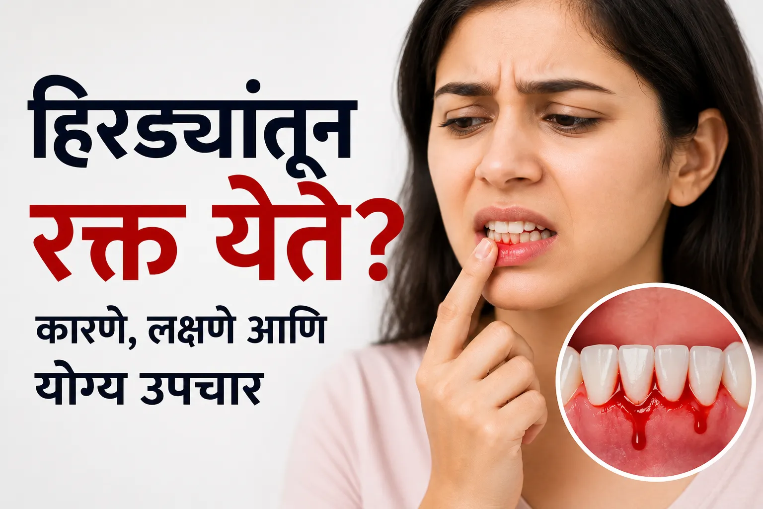 हिरड्यांतून रक्त येते (Bleeding Gums)? कारणे, लक्षणे आणि योग्य उपचार